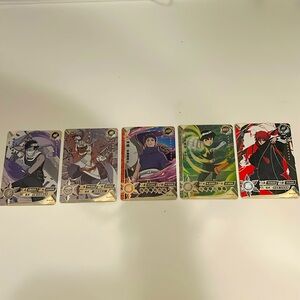 Selling 5 rare Naruto cards found in packs